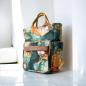 Preview: Outdoorstoff Flowing Bloom Marbels in petrol/orange Töne by Swafing von Sarah Mariam